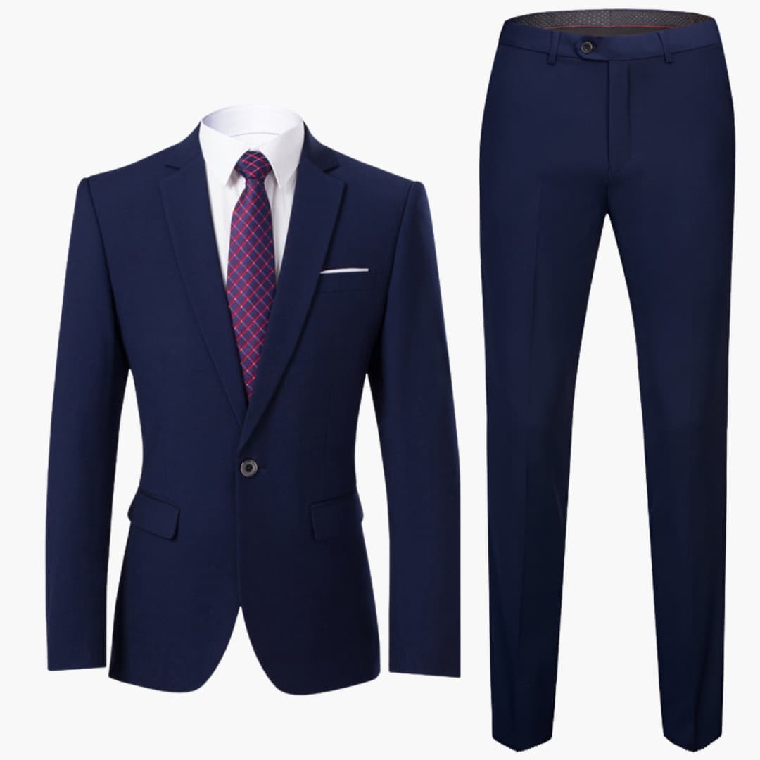 Classic 2 Piece Slim Fit Business Suit - Olytrend