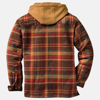 Warm Plaid Insulated Shirt Jacket