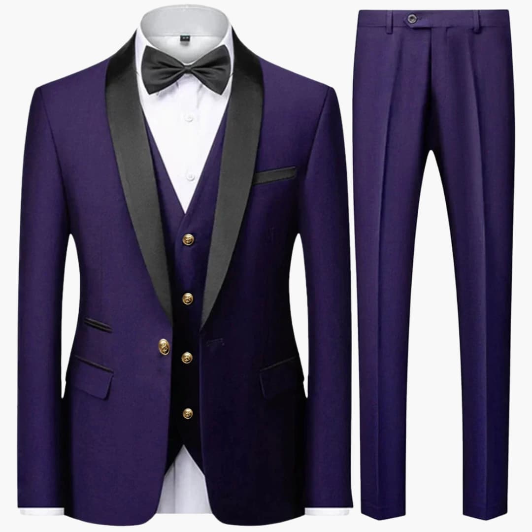 Classic Tailored 3 Piece Mens Formal Suit