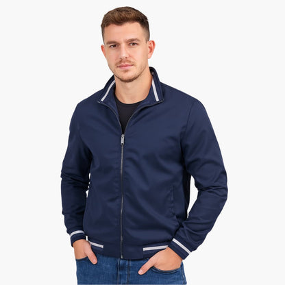 Men's Zip Up Jacket with Striped Bottom