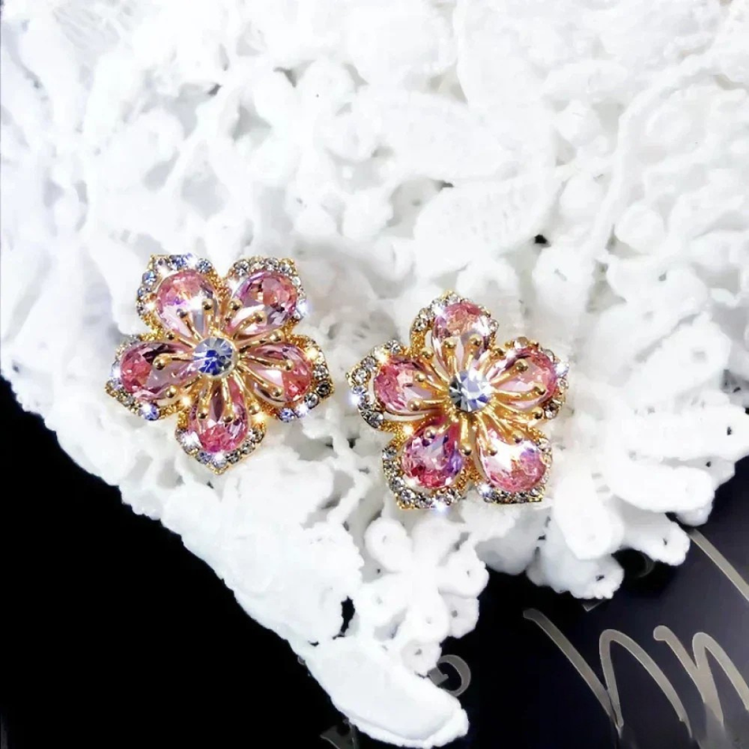 Shining Silver Earrings with Cubic Zirconia