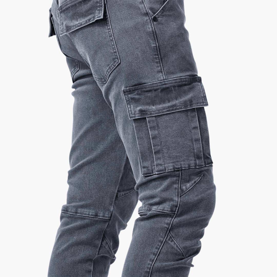 Comfortable Fit Cargo Pants with Elastic Waist