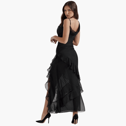 Flowy Womens Summer Maxi Dress with High Split