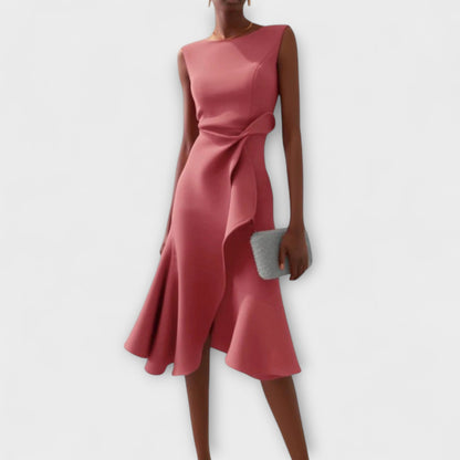 Flowy Uneven Hem Midi Dress
