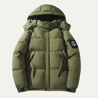 Casual Men's Zip Up Hooded Oversized Jacket