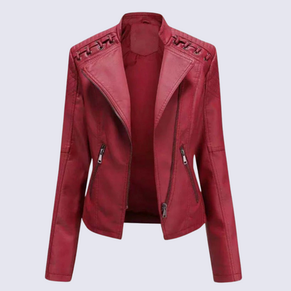 Vegan Leather Women's Biker Jacket