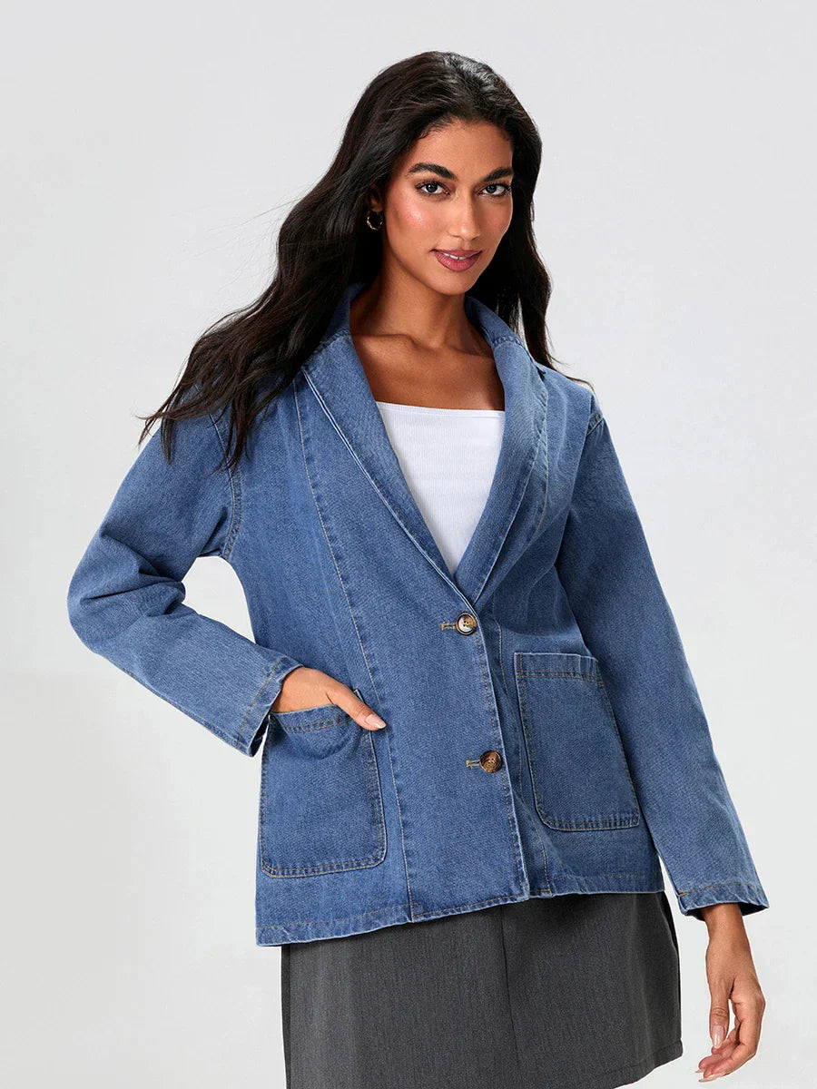 Timeless Dark Blue Classic Denim Jacket
