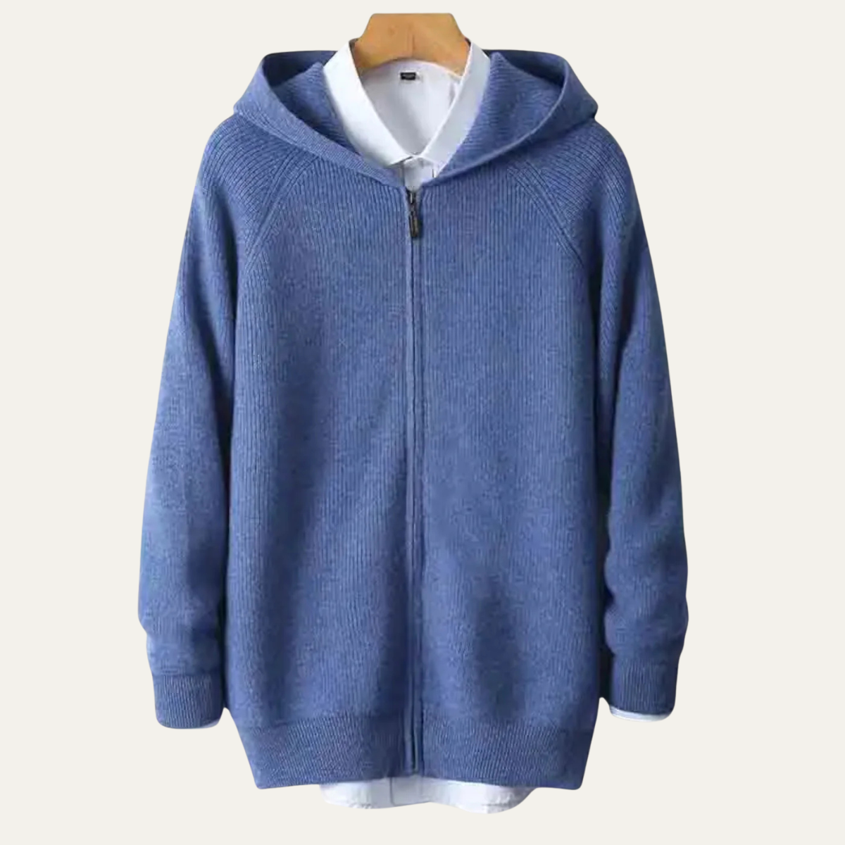 Premium Men's Merino Wool Zip Up Sweater