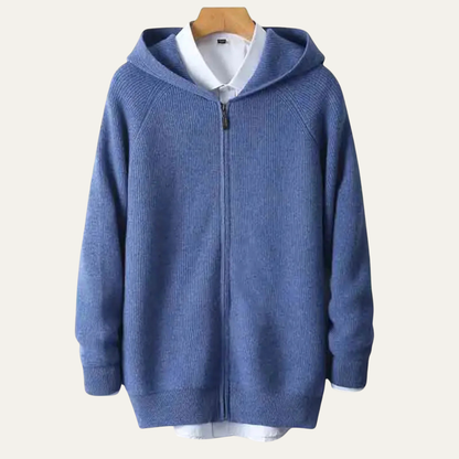 Premium Men's Merino Wool Zip Up Sweater