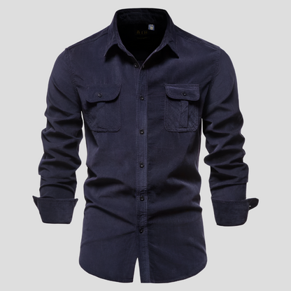 Rugged Cotton Shirt for Men Classic Casual Style