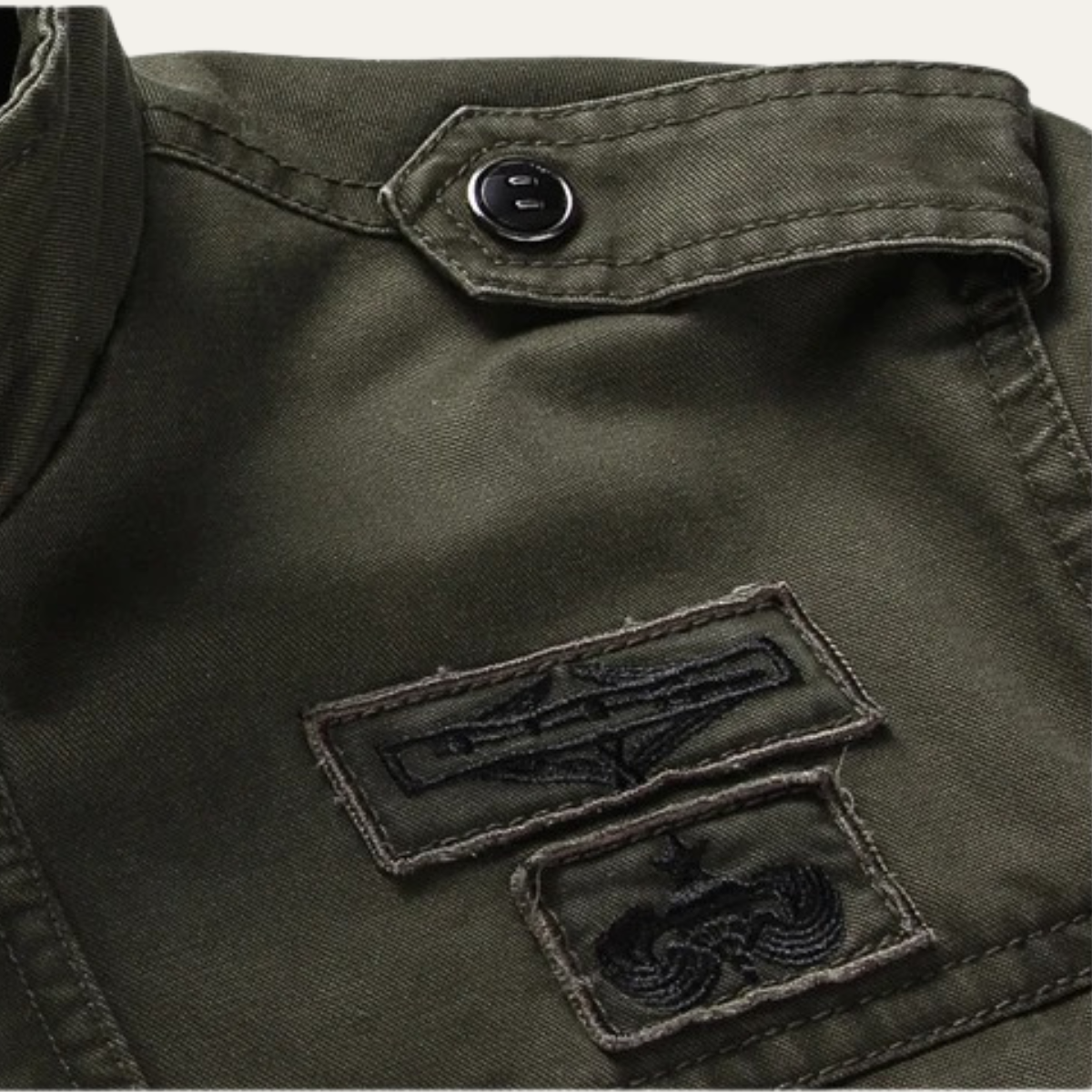 Stylish Men's Cotton Cargo Jacket with Multiple Pockets