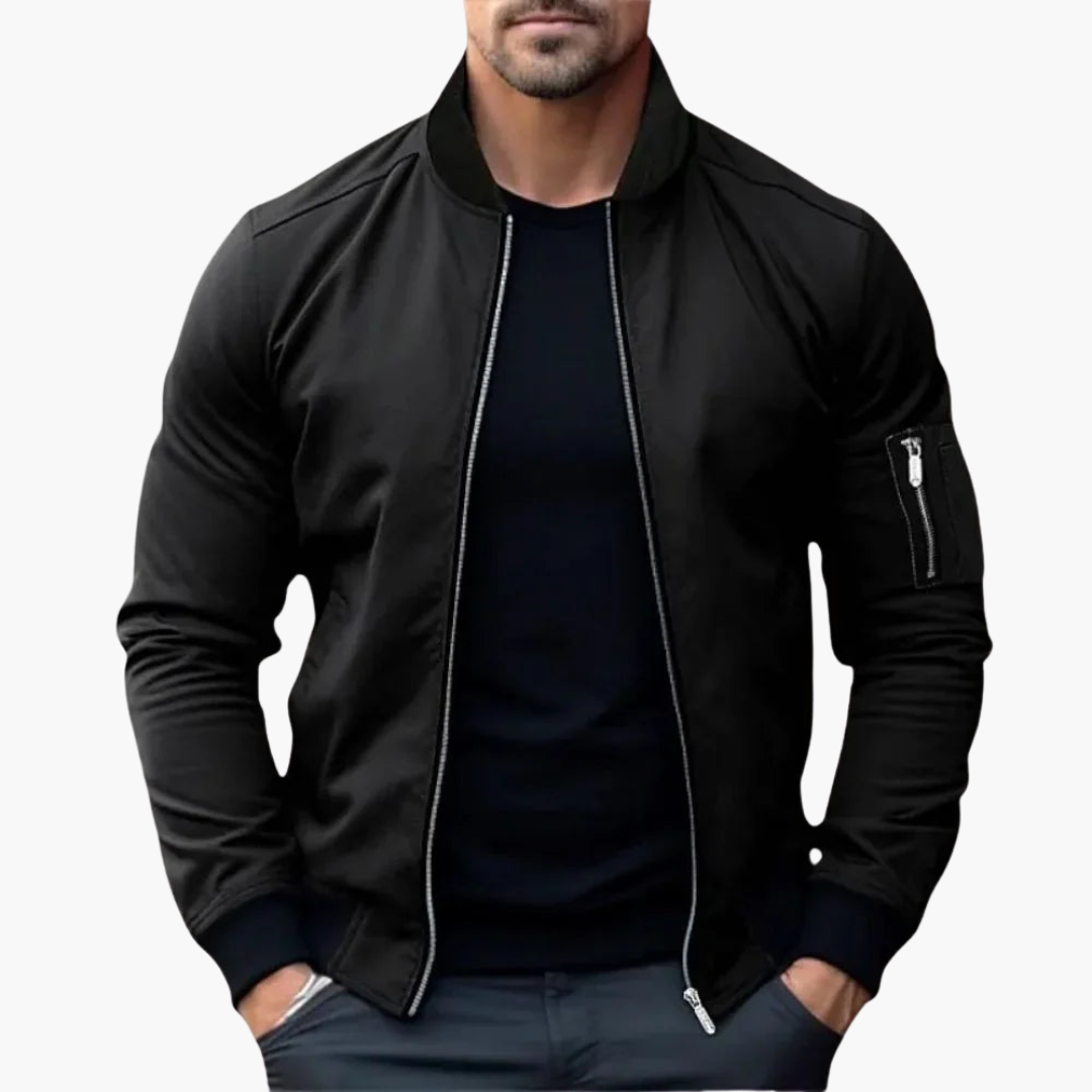 Men's Vintage Zip Up Bomber Jacket