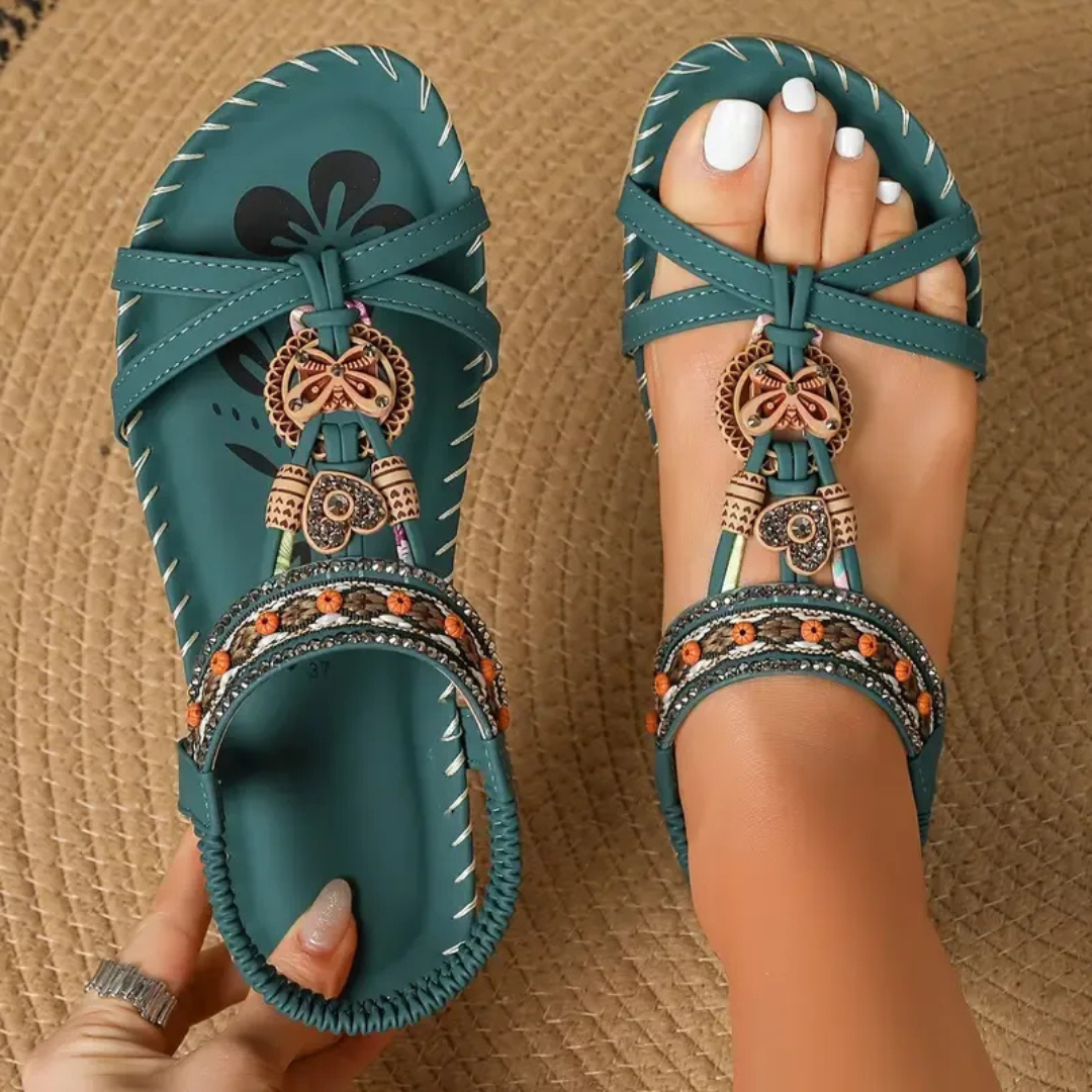 Comfortable Slip On Flat Sandals - Nocini