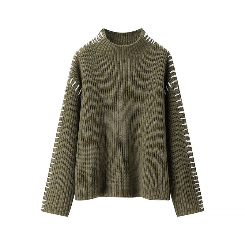 Casual Fit Crew Neck Pullover Sweater