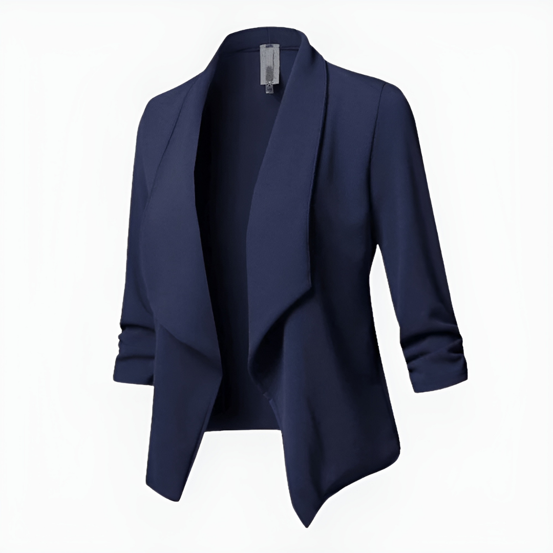 Relaxed Fit Open Front Women's Blazer Jacket