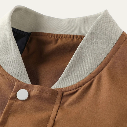 Relaxed Fit Men's Zipper Bomber Jacket