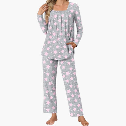 Cozy Women's Star Print Pajamas