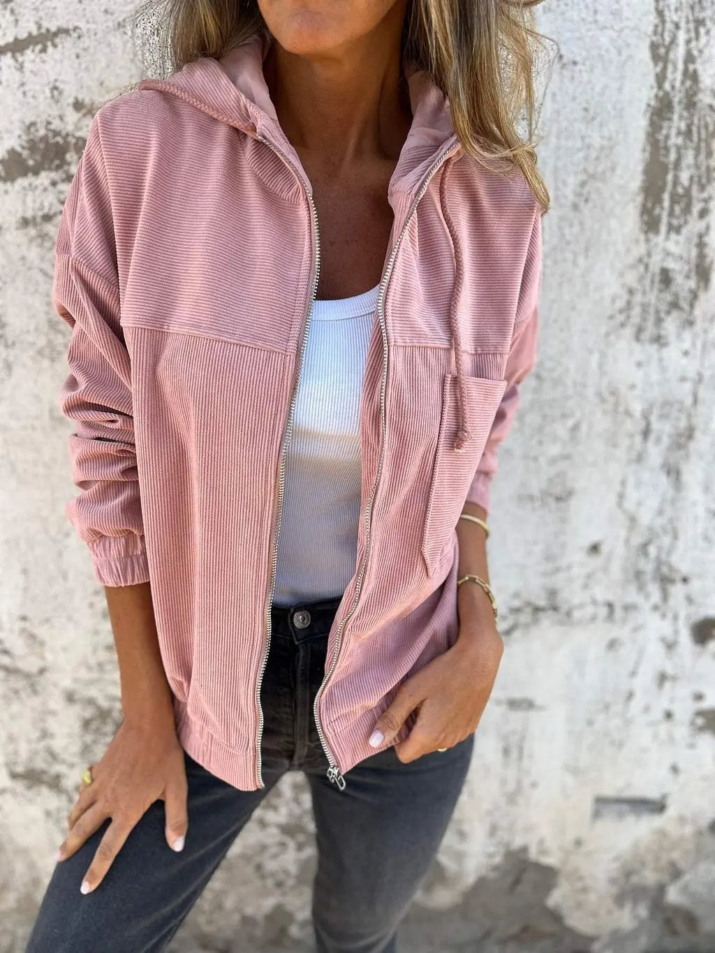 Relaxed Fit Hooded Cotton Jacket