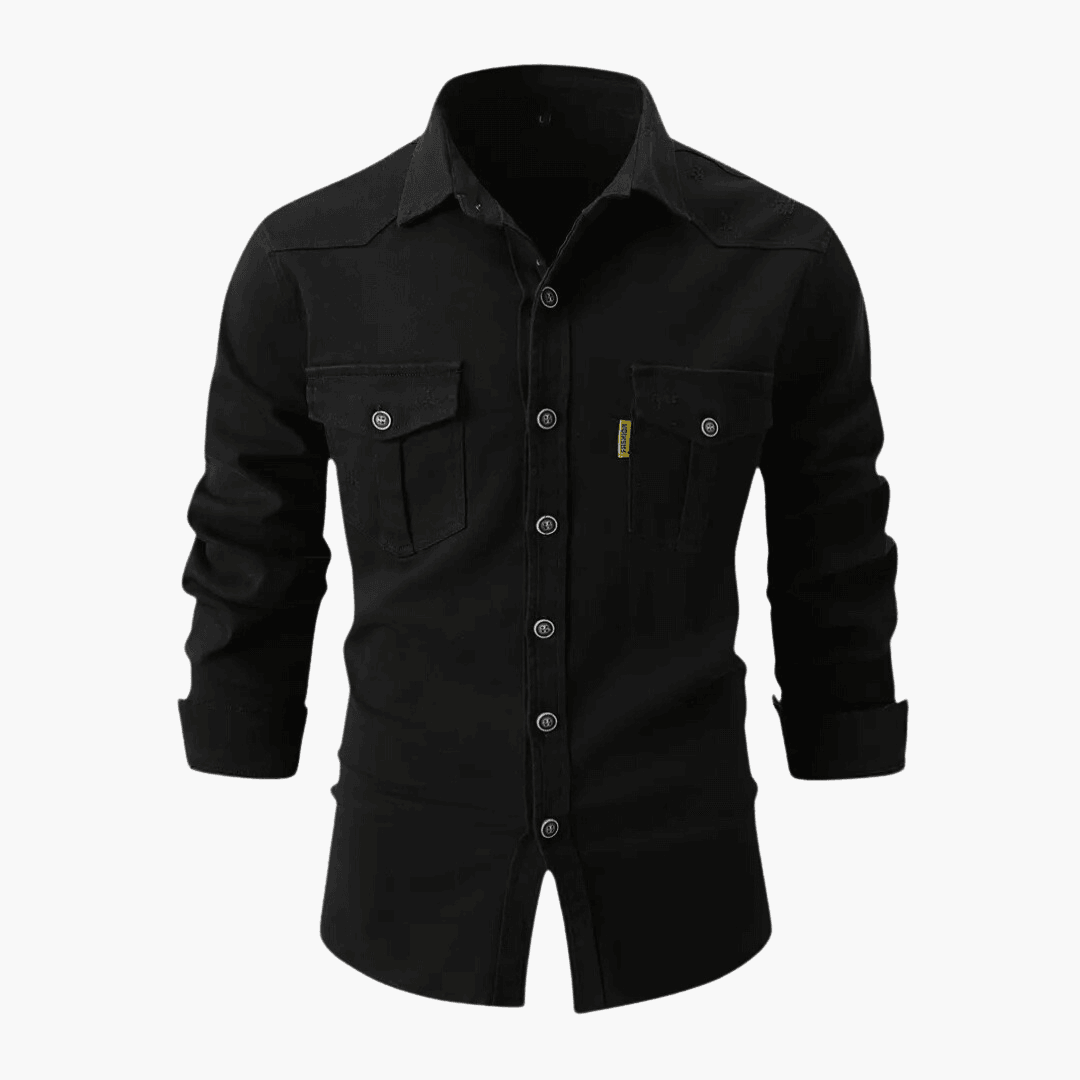 Men's Classic Fit Long Sleeve Cotton Shirt