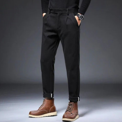 Slim Fit Pleated Dress Trousers