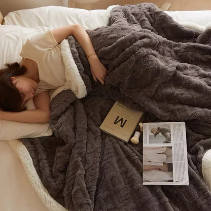 Soft Plush Wool Blanket for Cold Winter Nights