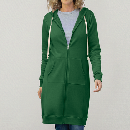 Women's Oversized Zip Up Hooded Jacket
