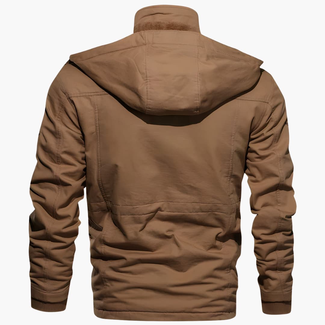 Waterproof Zip Up Mens Coat with Extra Pockets