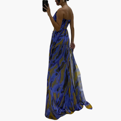 Chic Off Shoulder Maxi Dress with Flowy Design