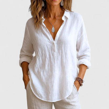 Classic Linen Shirt for Women Everyday Wear
