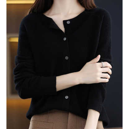 Classic Crew Neck Women's Cardigan