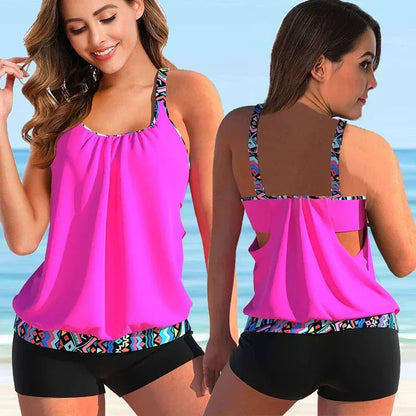 Colorful Floral Women's Swimwear Set