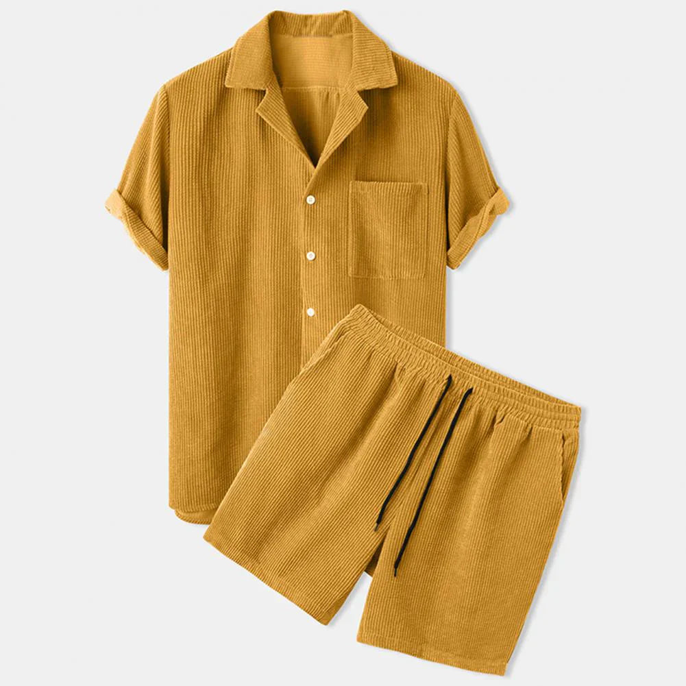 Comfortable Men's Corduroy Shorts Outfit