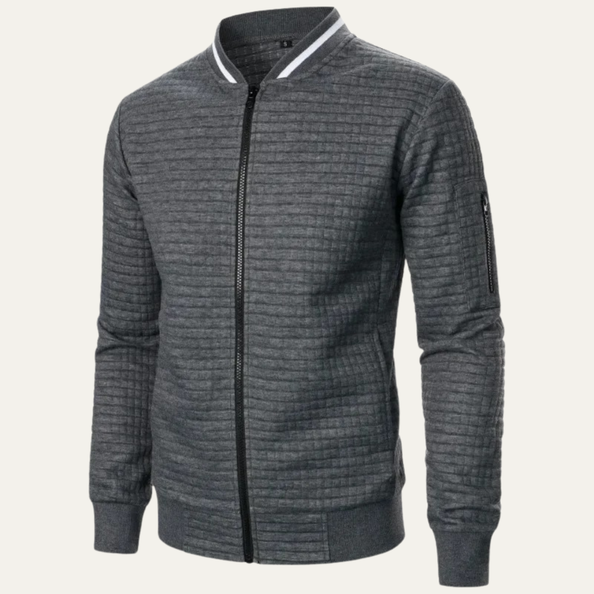 Slim Fit Quilted Mens Bomber Jacket