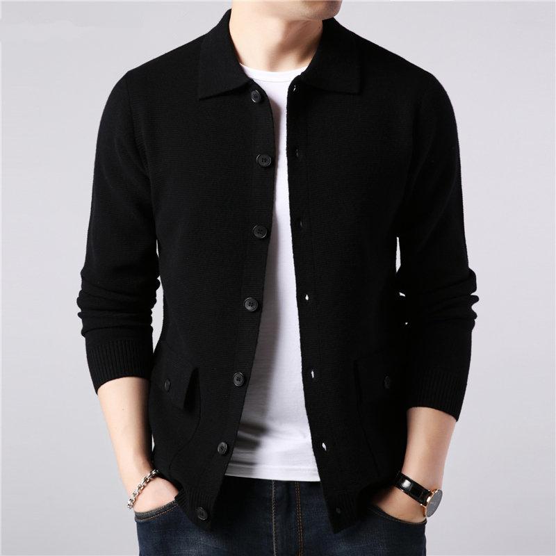 Men's Slim Fit Cardigan with Pockets and Soft Knit