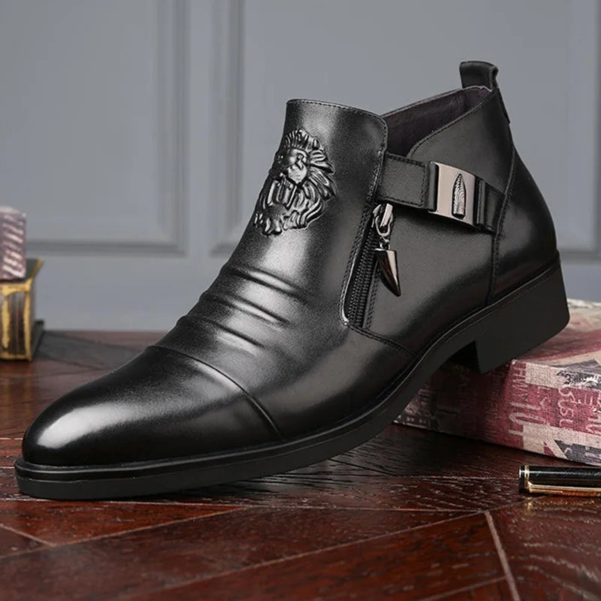 Classic Men's Leather Pointed Toe Boots