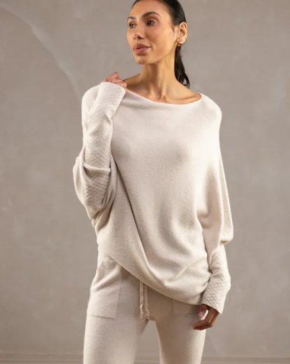 Feminine Knit Top with Bell Sleeve