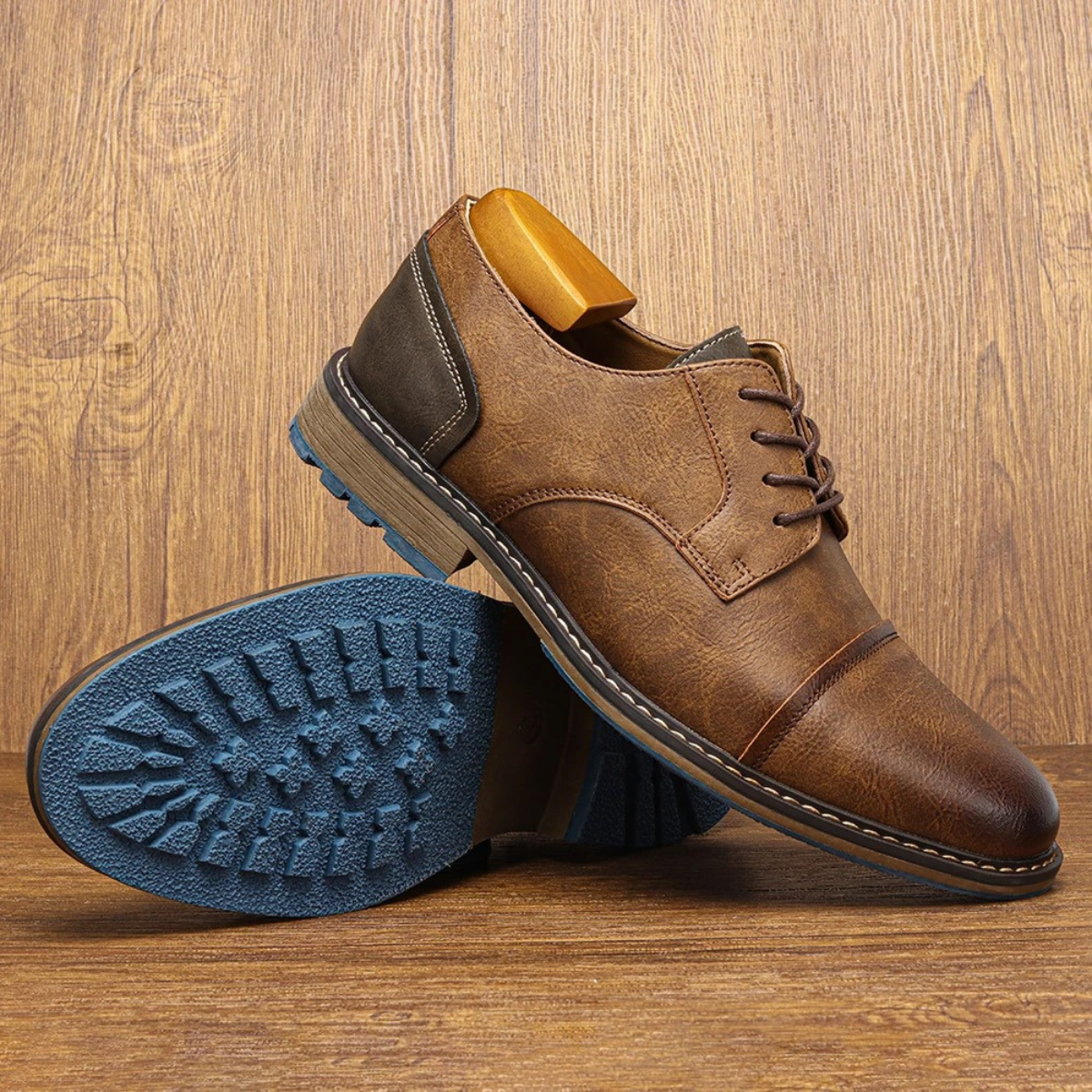 Classic Vintage Leather Lace Up Oxford Shoes