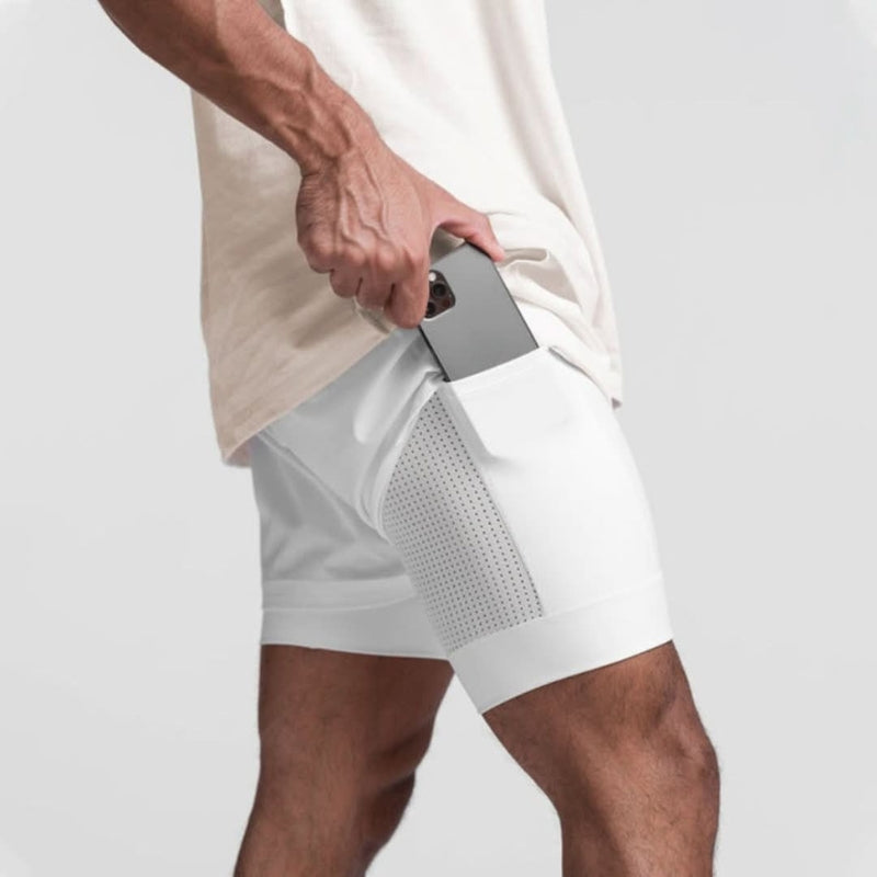 Men's Athletic Shorts with Liner for Running Training