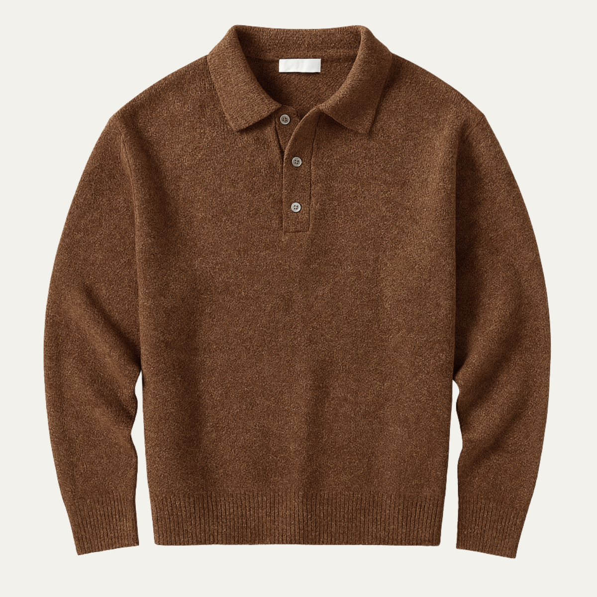 Men's Classic Comfortable Knit Polo Sweater - Nocini