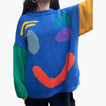 Cozy Women's Jumper with Large Fit and Fun Design