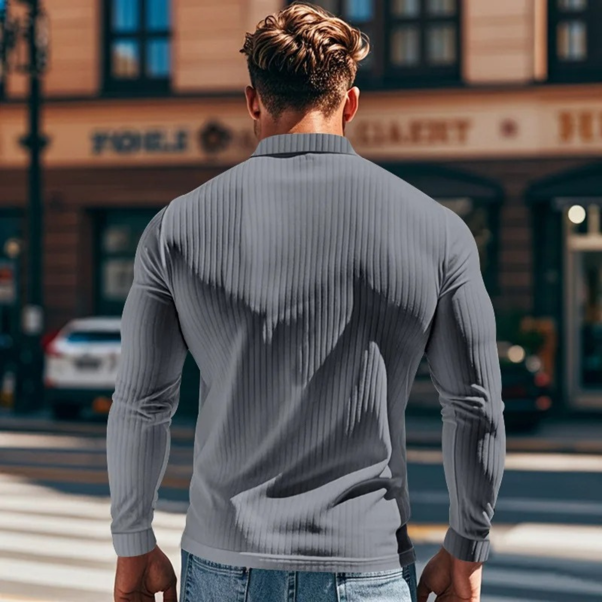 Classic Fit Men's Textured Polo Shirt