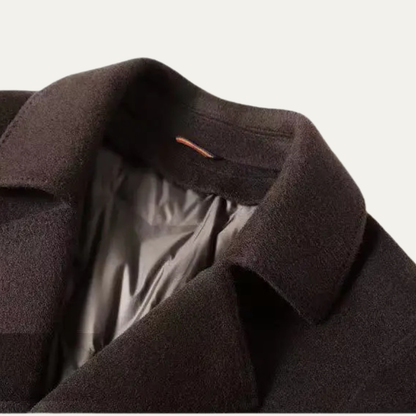 Classic Fit Mens Wool Trench Coat