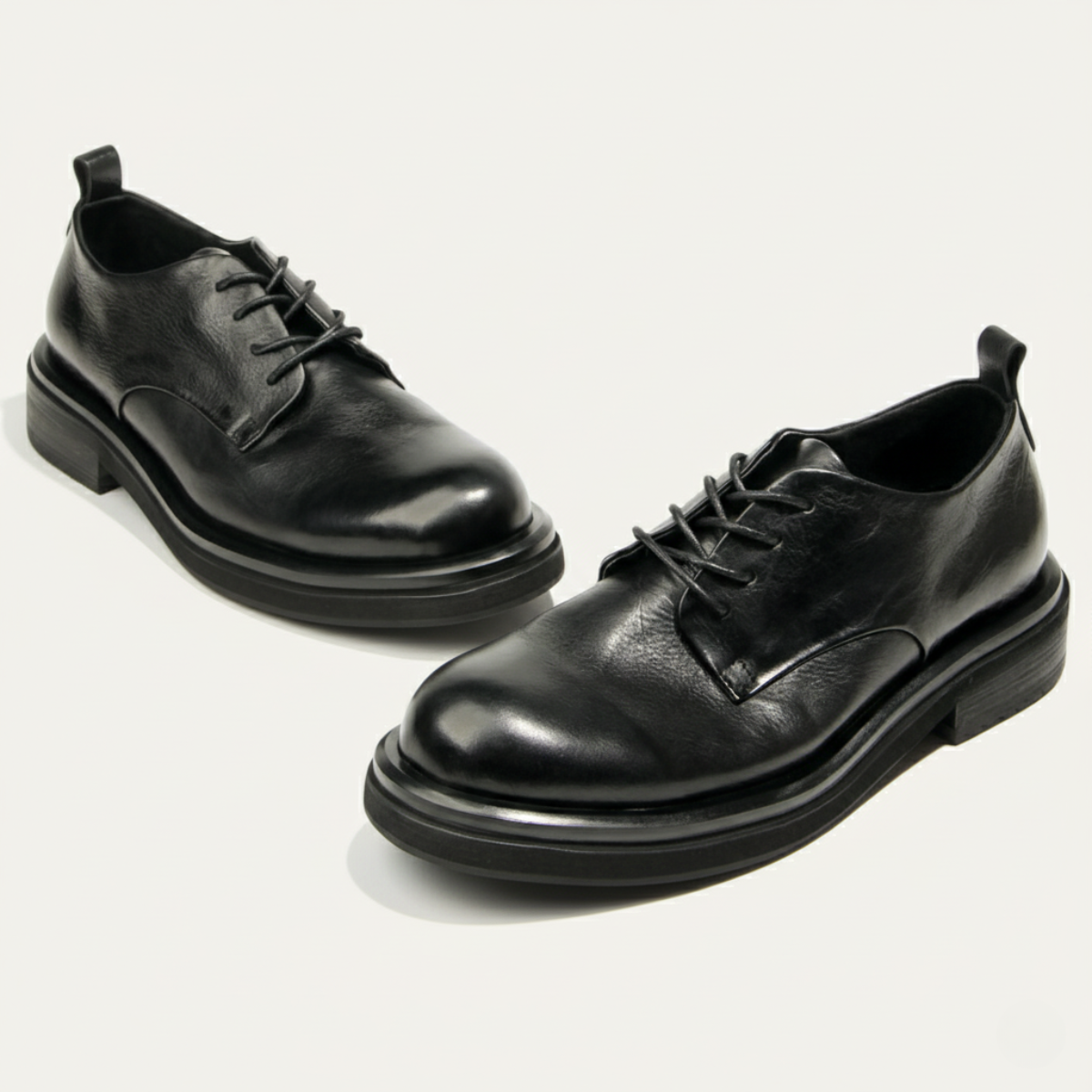 Classic Black Leather Oxford Shoe