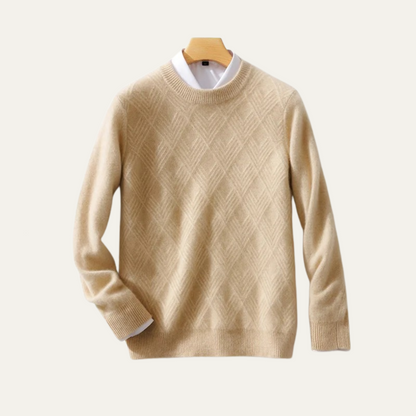 Cozy Mens Thick Cable Knit Wool Sweater - Nocini