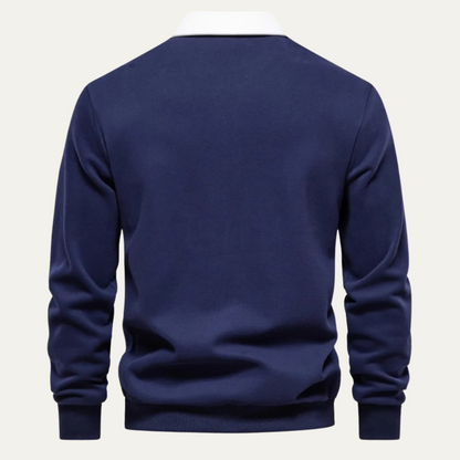 Classic Men's Relaxed Fit Polo Sweater