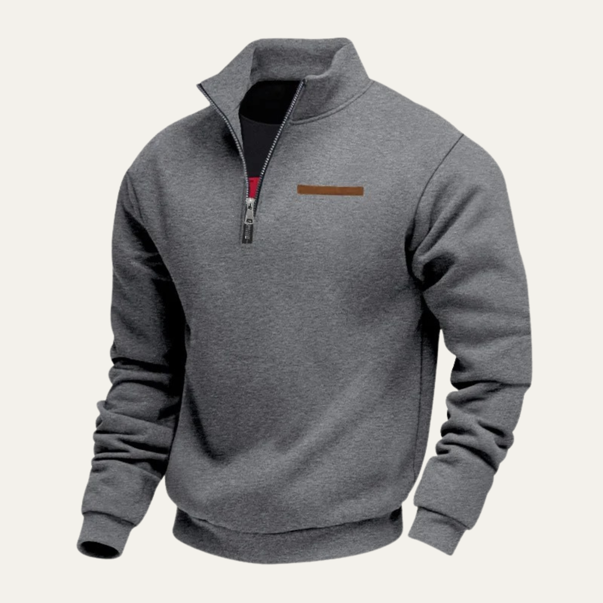 Men's Cozy Crew Neck Half Zip Knit Sweater