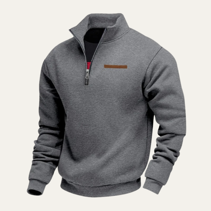 Men's Cozy Crew Neck Half Zip Knit Sweater