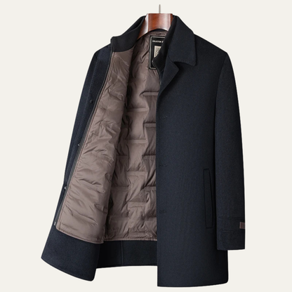 Classic Fit Men's Tailored Wool Overcoat