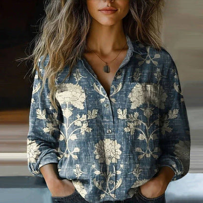 Unique Floral Print Classic Shirt