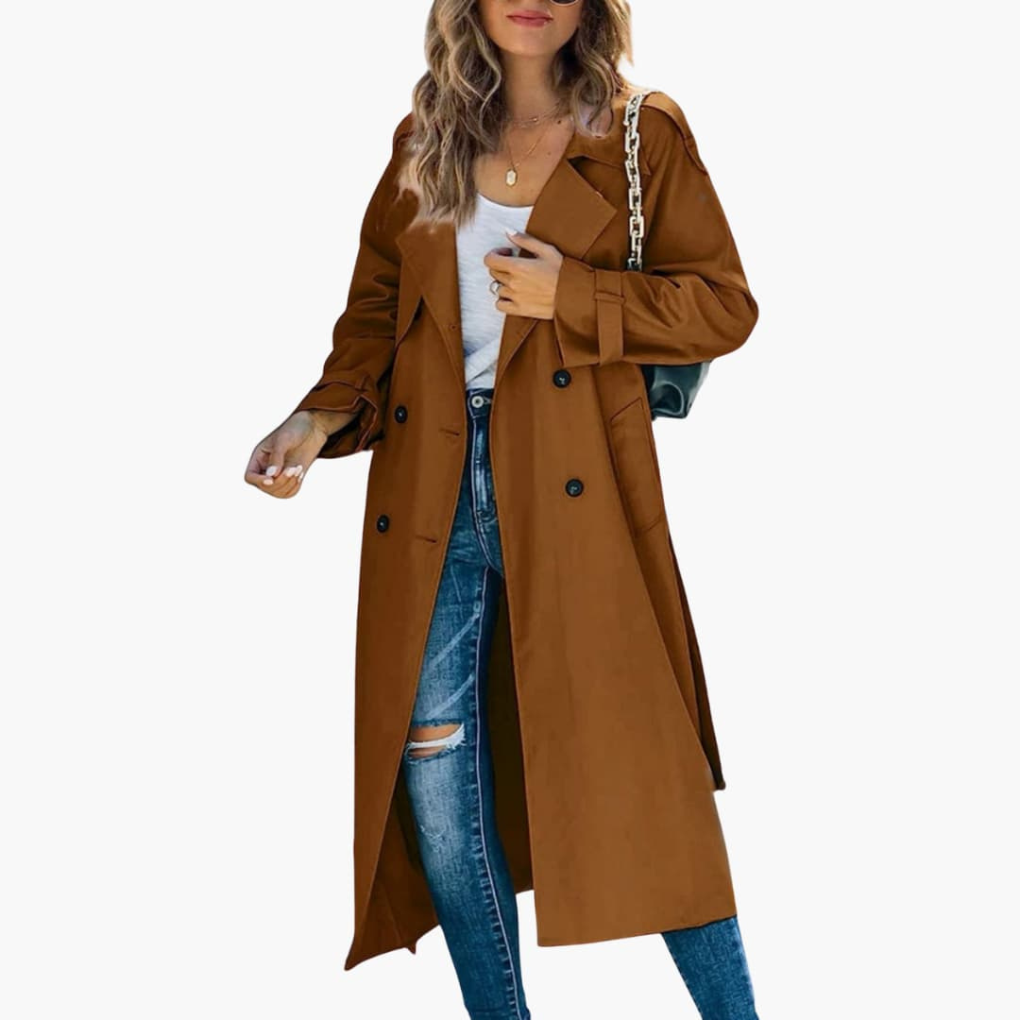 Classy Women's Belted Raincoat On Sale